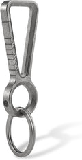 KM01 Titanium EDC Keychain Clip with Bottle Opener | Quick Release Carabiner Key Ring Holder, Compact Pocket Tool