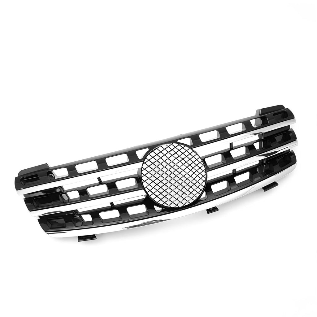 ML 500 Front Grill with LED Emblem Upgrade Grille for Mercedes Benz W164
