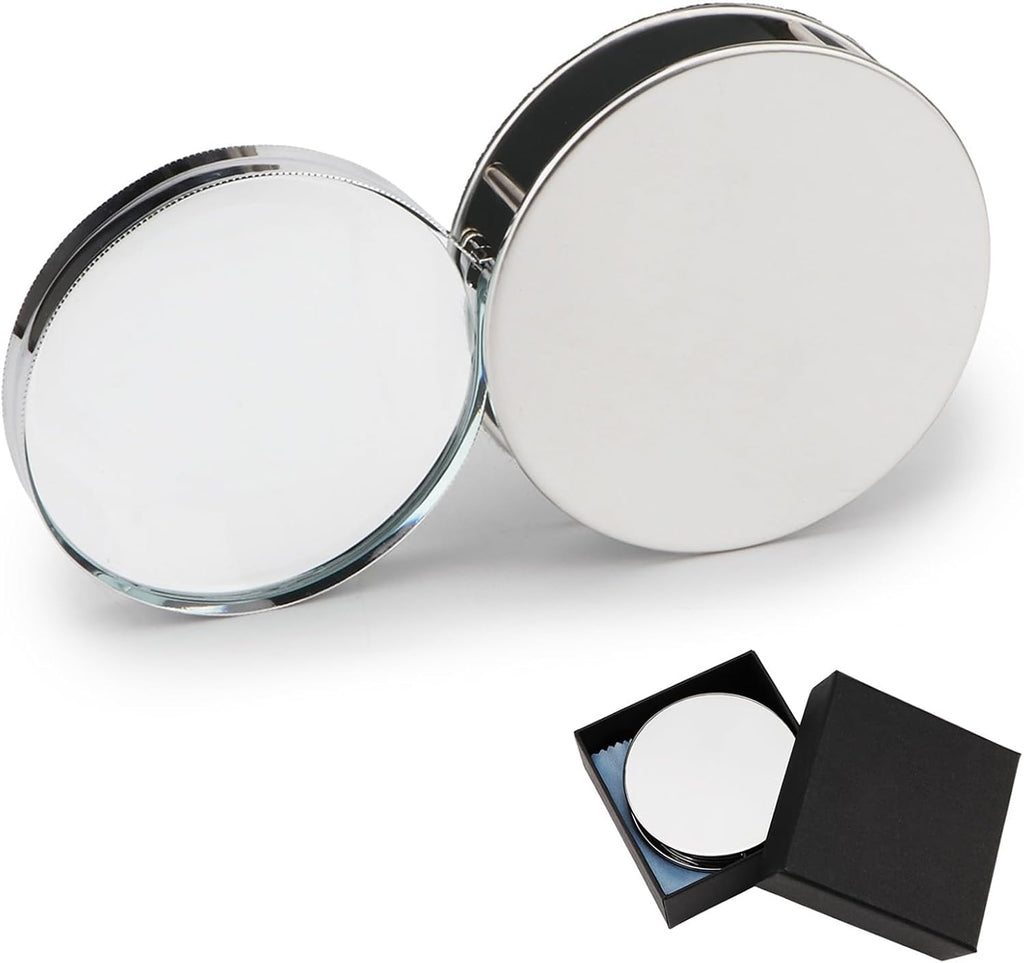 20X Handheld Magnifier, Pocket Magnifying Glass Reading Magnifier | Metal, folding magnifying glass to 180° rotation