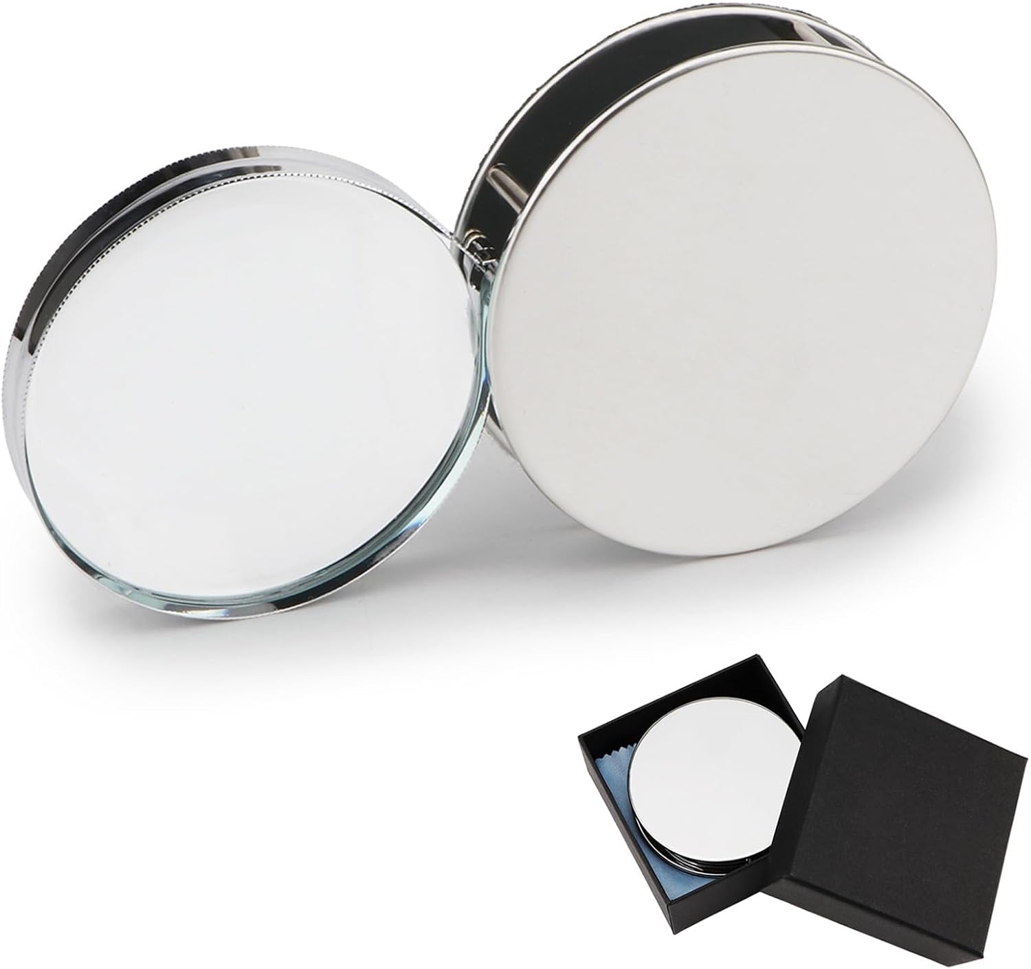 20X Handheld Magnifier, Pocket Magnifying Glass Reading Magnifier | Metal, folding magnifying glass to 180° rotation