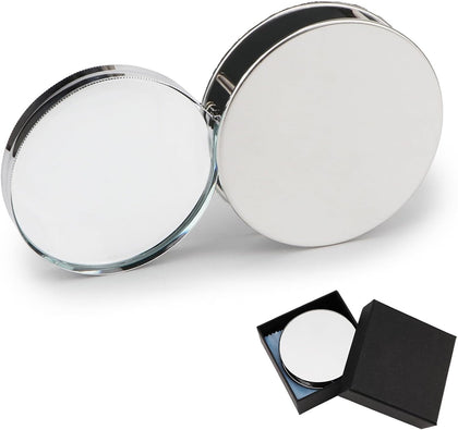 20X Handheld Magnifier, Pocket Magnifying Glass Reading Magnifier | Metal, folding magnifying glass to 180° rotation