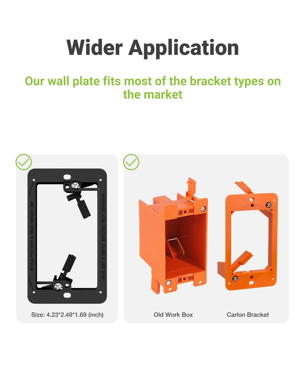 LEENUE Brush Wall Plate with Mounting Bracket, Cable Pass Through