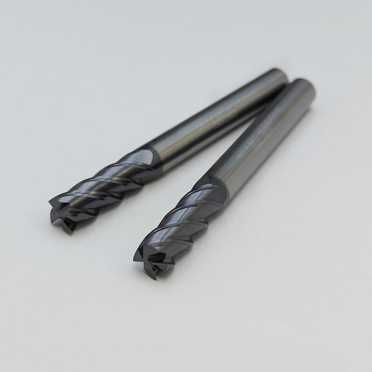 Tools Carbide End Mill Square Milling Cutter for Cutting Alloy Steels,Cast Iron, Hardened Steel - 4 Flute Cutting Tools 1/8 Shank (1/8-2" 4PCS)