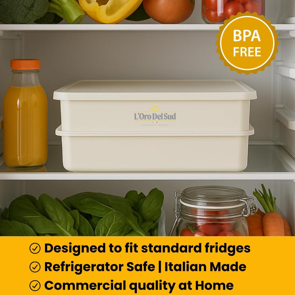 Home Refrigerator Size, Dough Proofing Tray (2 Pack + 1 Lid)