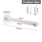 Wall Mounted Clothes Rack for Wardrobe, 2Pcs 12 Inch, White