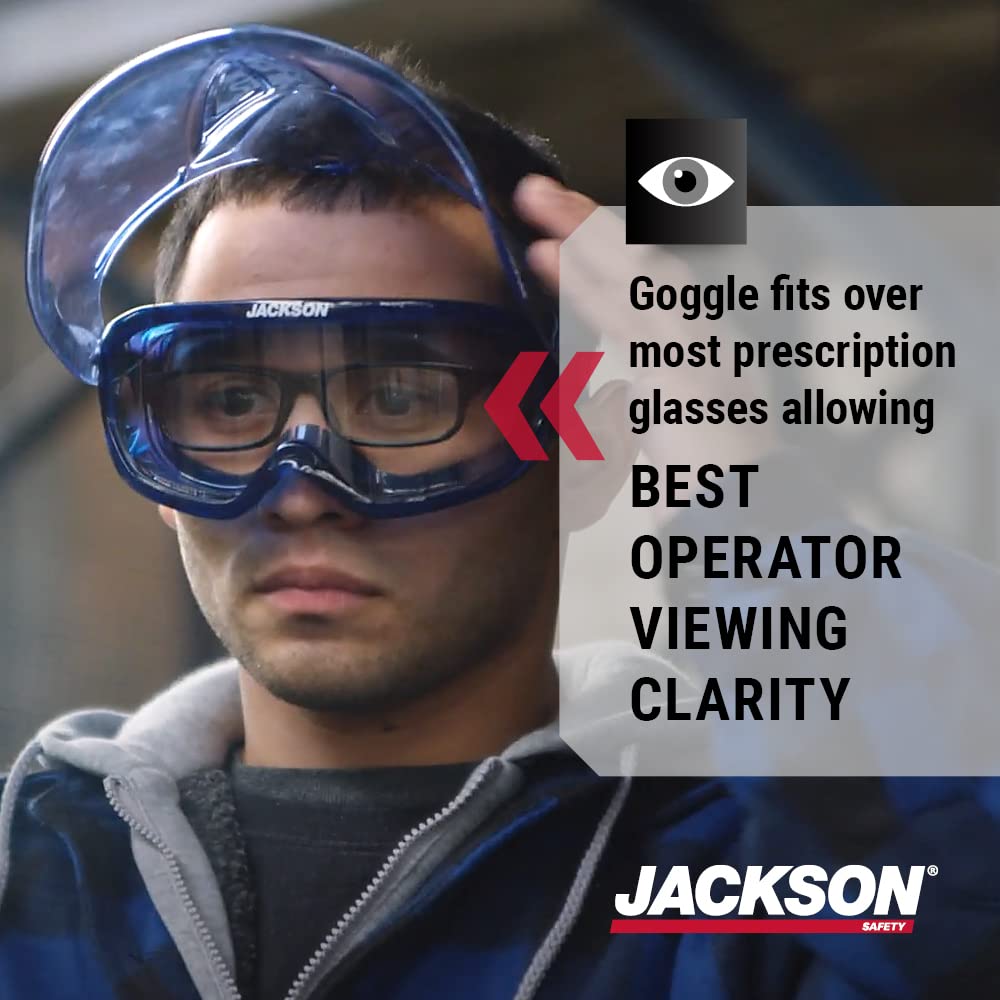 GPL500 Clear Safety Goggles with Face Shield - ANSI Z87.1
