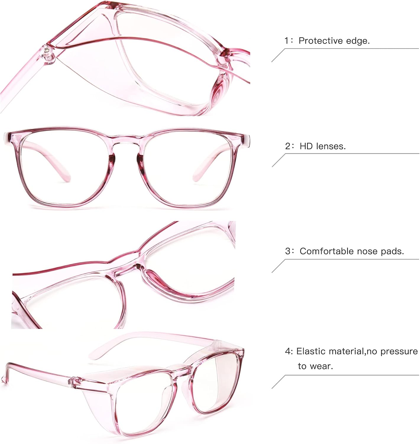 Anti-Fog Safety Goggles Anti-Blue Light Saftey Glasses Anti-Dust Protective Eyewear for Women and Men