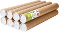 3" x 24" Made in USA Kraft Paper Mailing Tube, 8 Tubes, 16 Caps