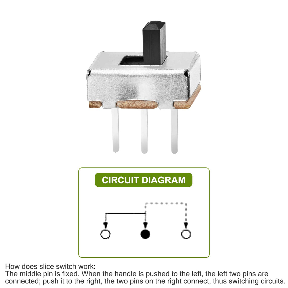 Chanzon SPDT Mini Micro Slide Switch 1p2t 2 Position 70pcs 3mm Toggle