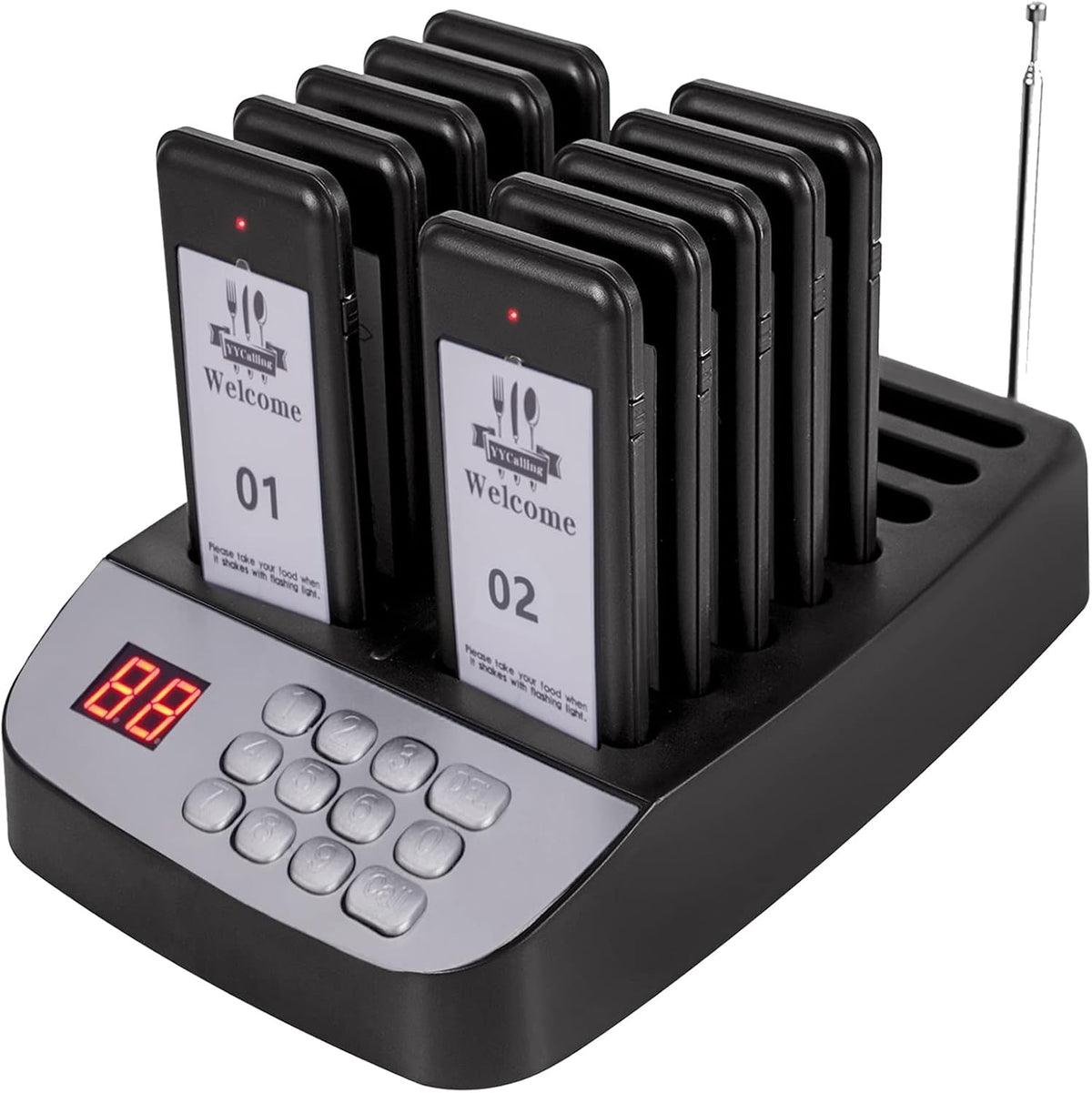 Restaurant Pager,Pagers for Restaurants 10 Guest Pagers