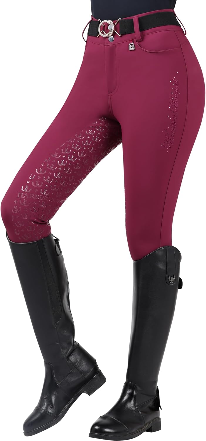Full-Seat Silicone Breeches for Women, Horse Riding Pants