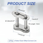 DTGN 2Pcs ISO(DIN) 04B-2 Roller Chain Connect Link, 6mm Pitch