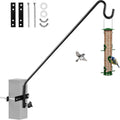 Extended Fence Deck Hook Rail Heavy Duty Bird Feeder Hook, Adjustable Plant Bracket for Bird Feeders, Planters, Suet