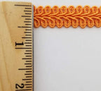 1/2" Chinese French Braid Gimp Trimming - 10 Continuous Yards - Many Colors! (Orange)