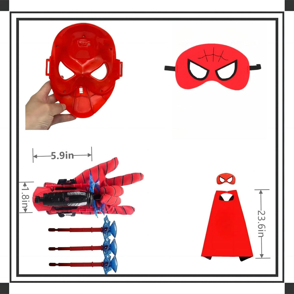 spider toys for boys 4-6 superhero capes for kids and Mask web shooter | Superhero Toy Shooter - Compatible with