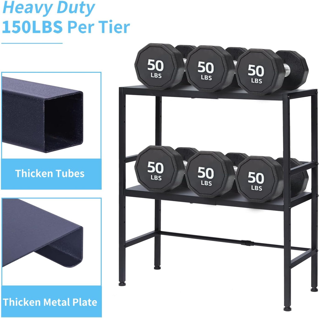 2-Tier Expandable Metal Storage Shelves, 150LBS Heavy Duty Shelving Units and Storage,Adjustable Utility Organization