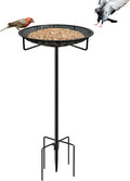 Standing Bird Feeder Tray,11.8" Stainless Steel Large Platform Bird Feeder Mesh Seed Tray with Adjustable Heavy Duty