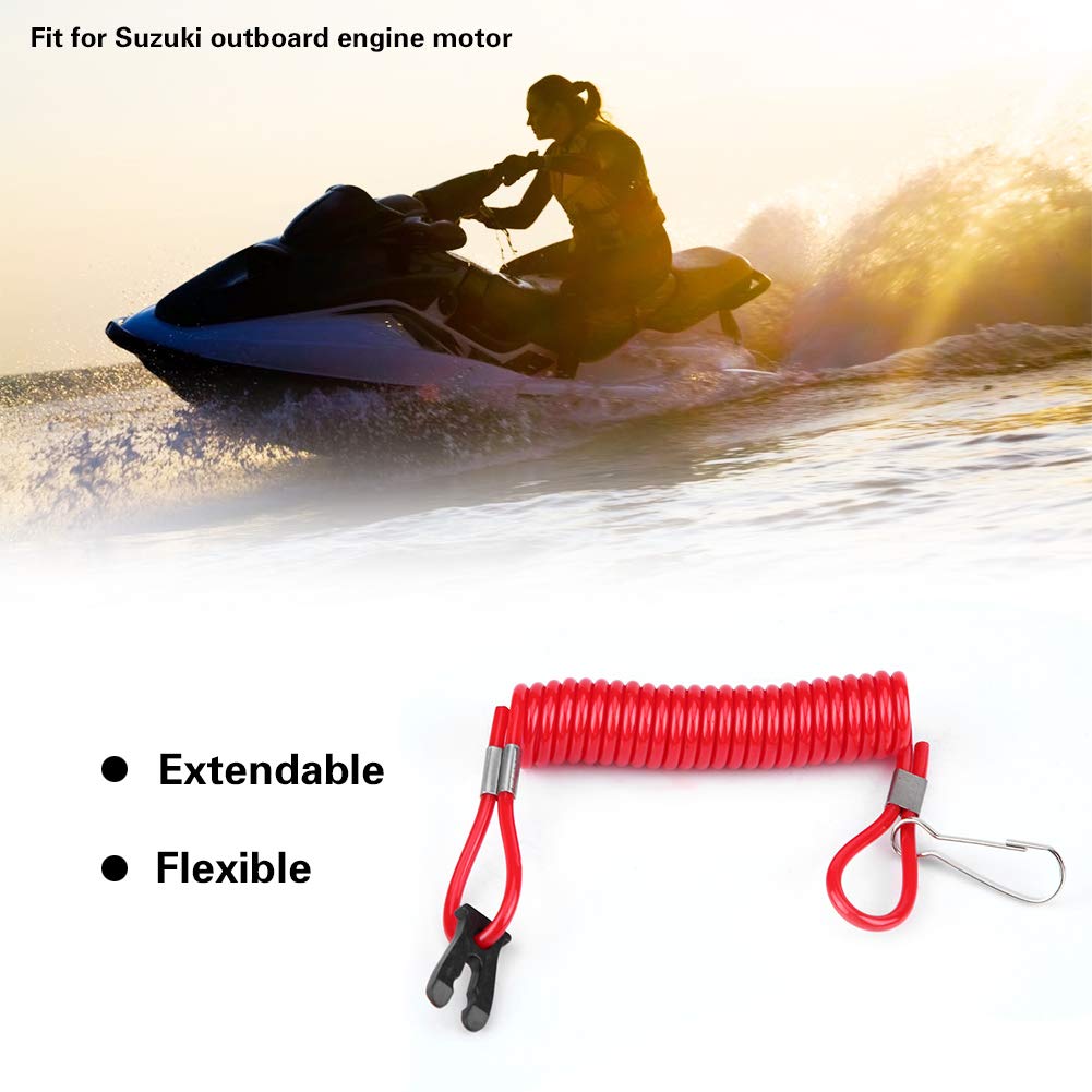 Klanata Kill Switch Lanyard for Suzuki, Boat Outboard Emergency Stop Cord