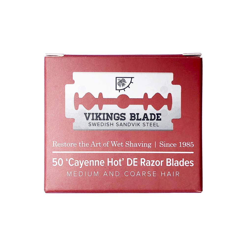 Double Edge Safety Razor Blades, 50x Blades, Swedish Steel + Platinum Coated, Replacement Razor Blades & Refills