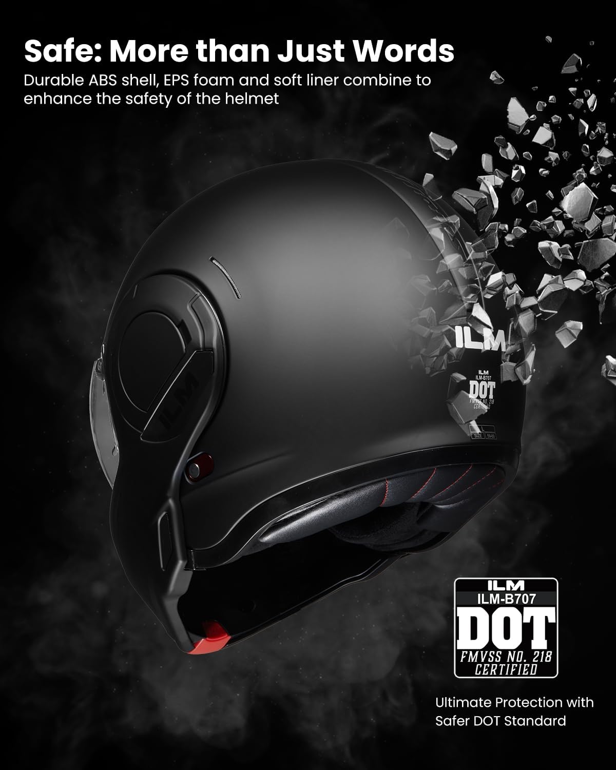 Vintage Full Face Modular Motorcycle Helmet for Adults Men ATV UTV Snowmobile with 180° Reversible Chin Guard DOT