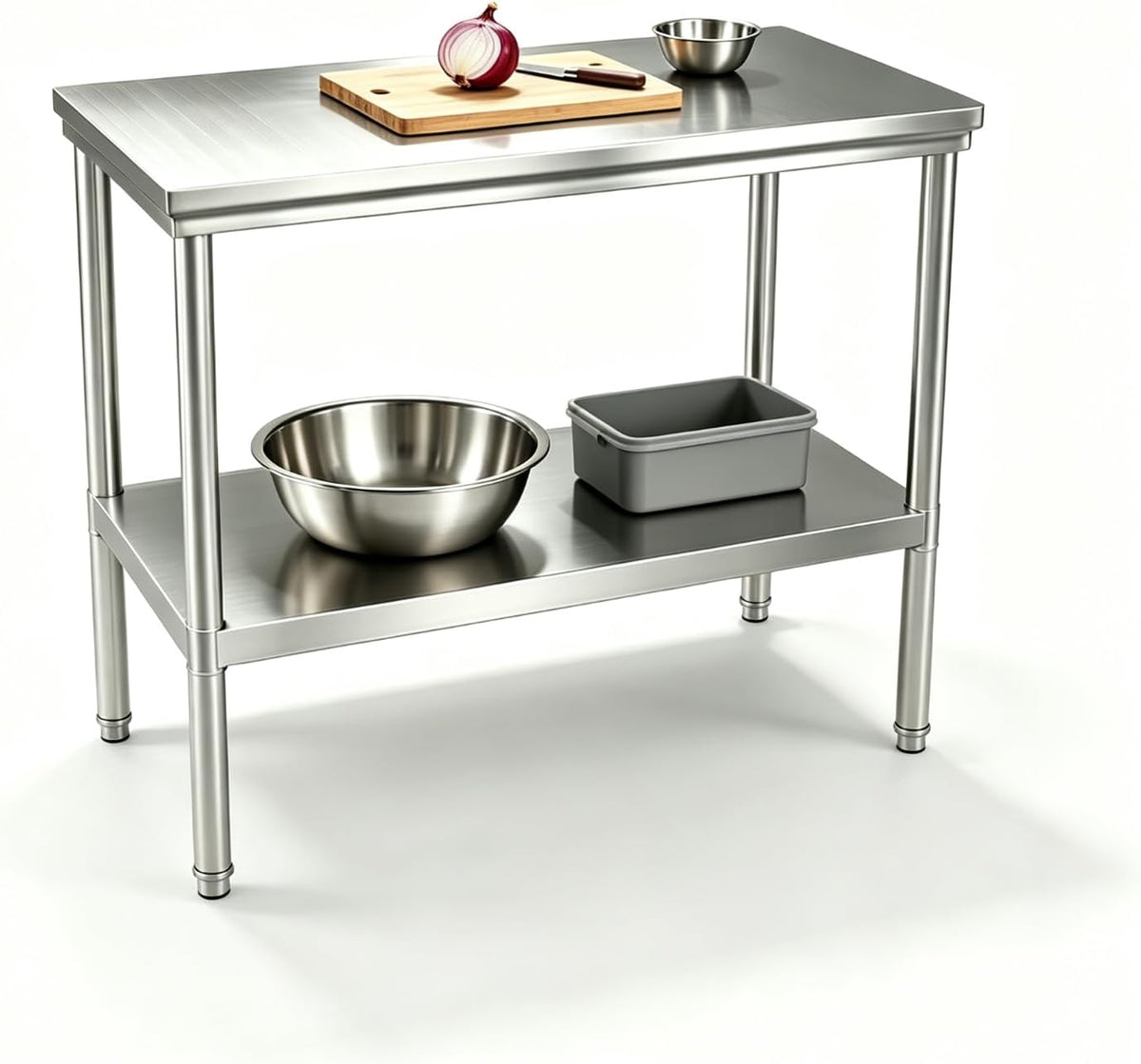 20x31.5 Stainless Steel Work Table,900-lb Capacity,Height Adjustable