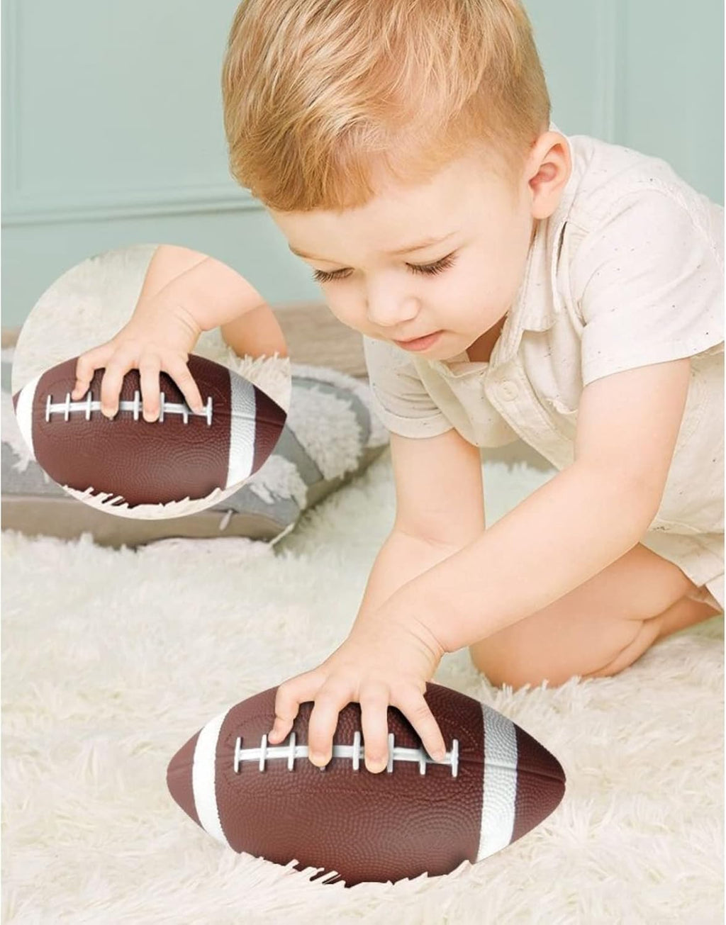 Soccer Basketball Football Small Sports Bouncy Balls with Hand Pump for Kids and Toddlers - (Pack of 3) 6-Inch