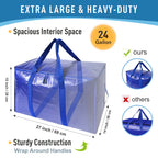 Moving Bags Heavy Duty Extra Large Cube Storage Tote for Space Saving, Traveling Organizer, with Zippers & Strong