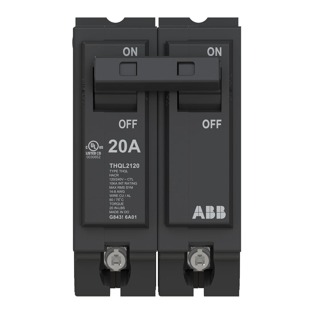 ABB Q-Line THQL2120 • Circuit Breaker • 20 Amp Double Pole Breaker