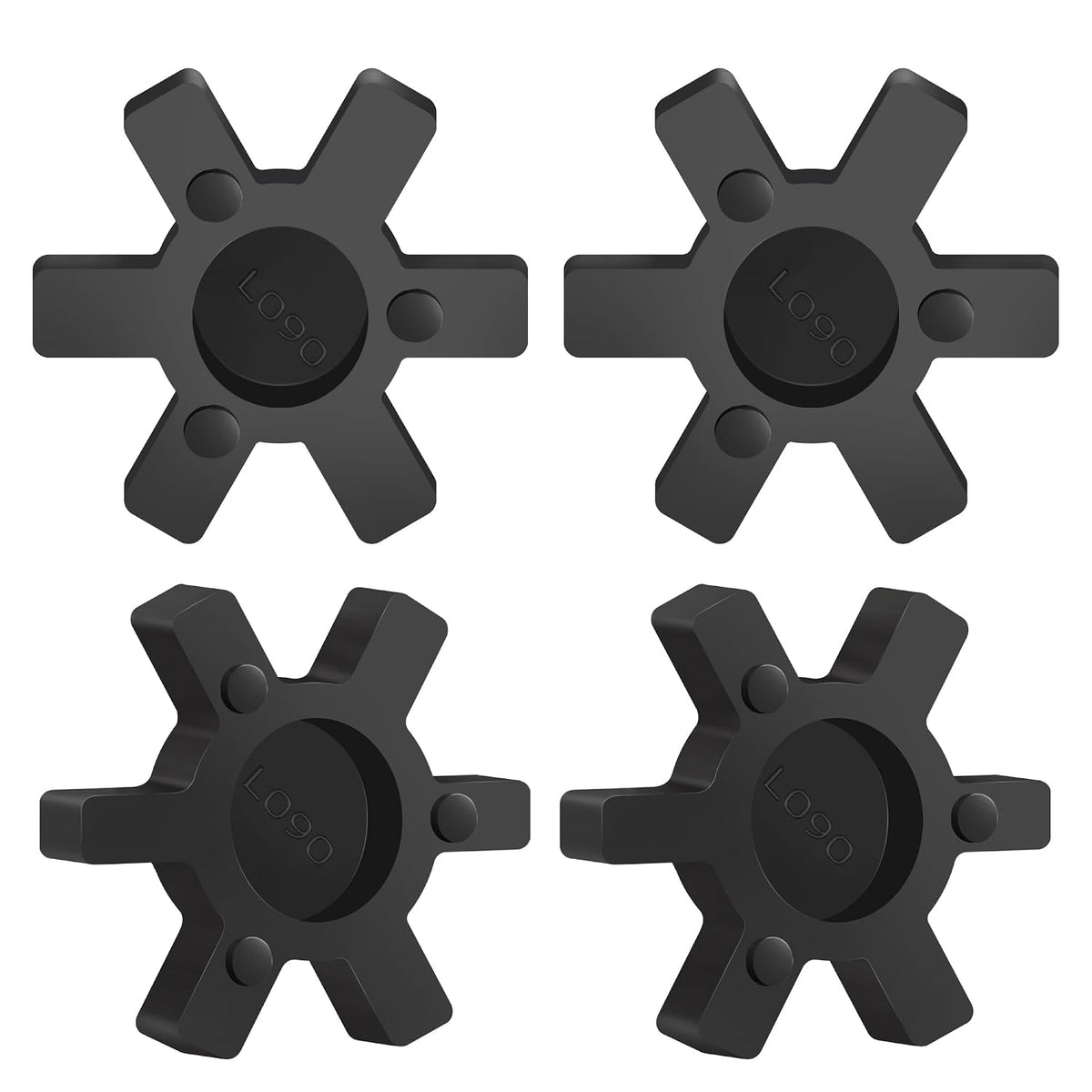 XIKE L090 NBR Rubber Spider for L-Jaw Coupling, 4-Pack