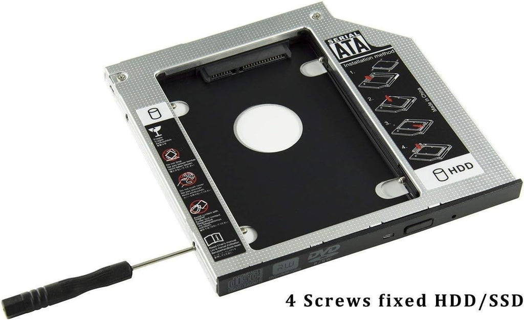 SATA 2nd HDD SSD Hard Drive Caddy for 12.7mm Universal CD / DVD-ROM Optical Bay