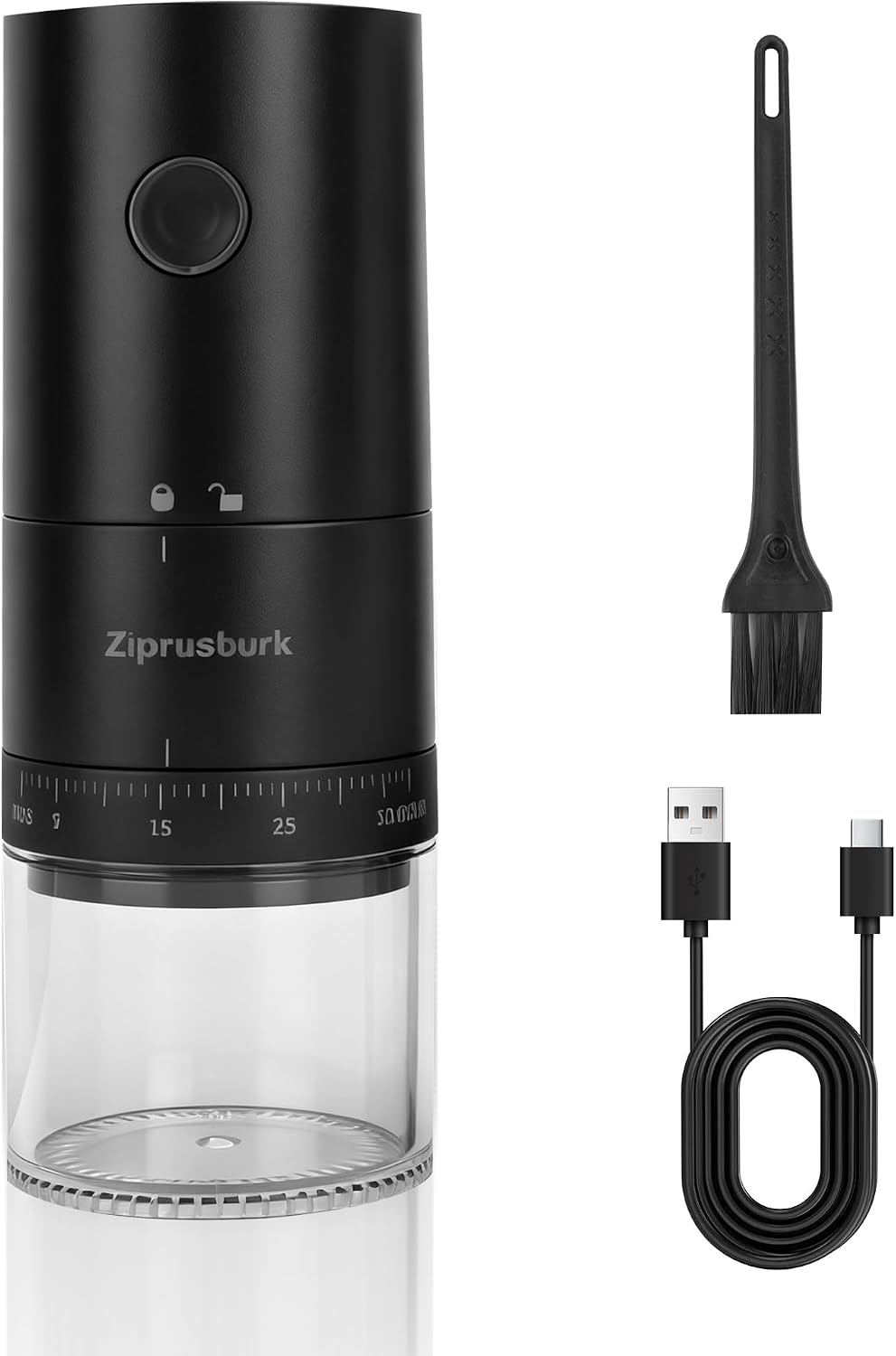 First Grind-While-Charging Rechargeable Coffee Grinder, 1.7X Faster Grinding with Portable Electric Burr Coffee