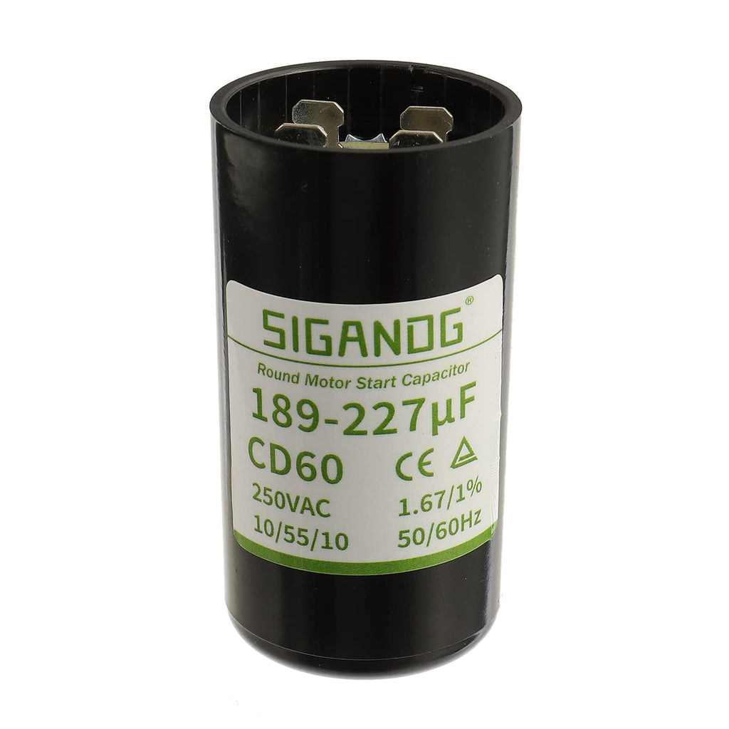 189-227 MFD 250VAC Round Start Capacitor 50/60 Hz AC