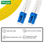 OS2 LC to LC Fiber Patch Cable Single Mode 3M(10ft), 5Pack