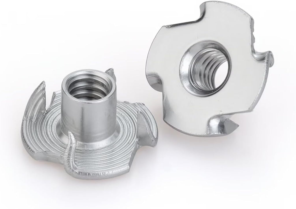 304 Stainless Steel T-Nuts 4-Pronged M8 (25 PCS)