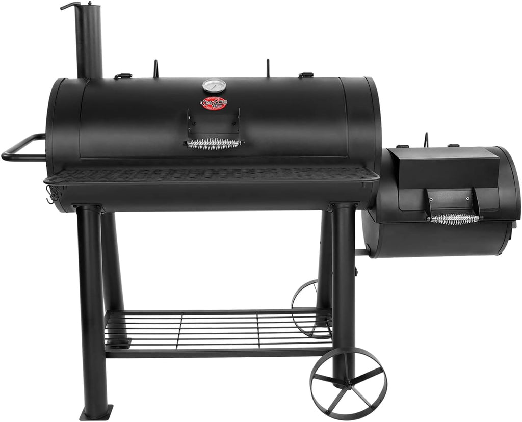 Competition Pro Barrel Grill and Offset Smoker, Includes Side Fire Box for Texas-Style Offset Smoking, Metal Cooking