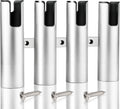 Aluminum Fishing Boat Rod Holder, 3/4 Link Tube Rod Rack, Marine Grade Aluminum Rod Mount for Boats & Yachts, Silver