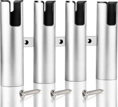 Aluminum Fishing Boat Rod Holder, 3/4 Link Tube Rod Rack, Marine Grade Aluminum Rod Mount for Boats & Yachts, Silver
