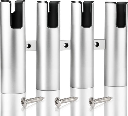 Aluminum Fishing Boat Rod Holder, 3/4 Link Tube Rod Rack, Marine Grade Aluminum Rod Mount for Boats & Yachts, Silver