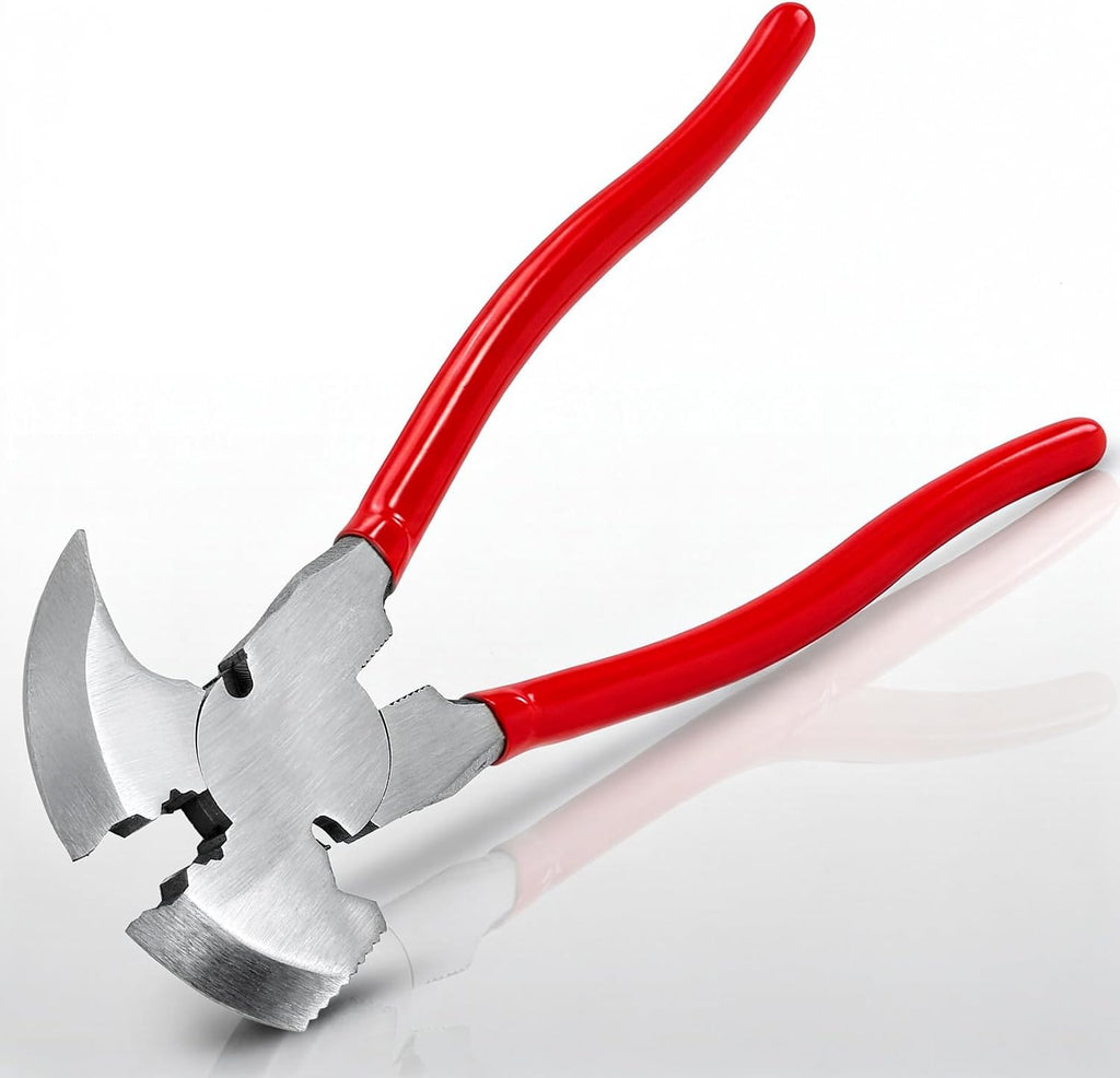 10.6 Inch Fencing Plier, Heavy Duty Fence Plier Tool, Barbed Wire Fence Cutter, Nail Puller