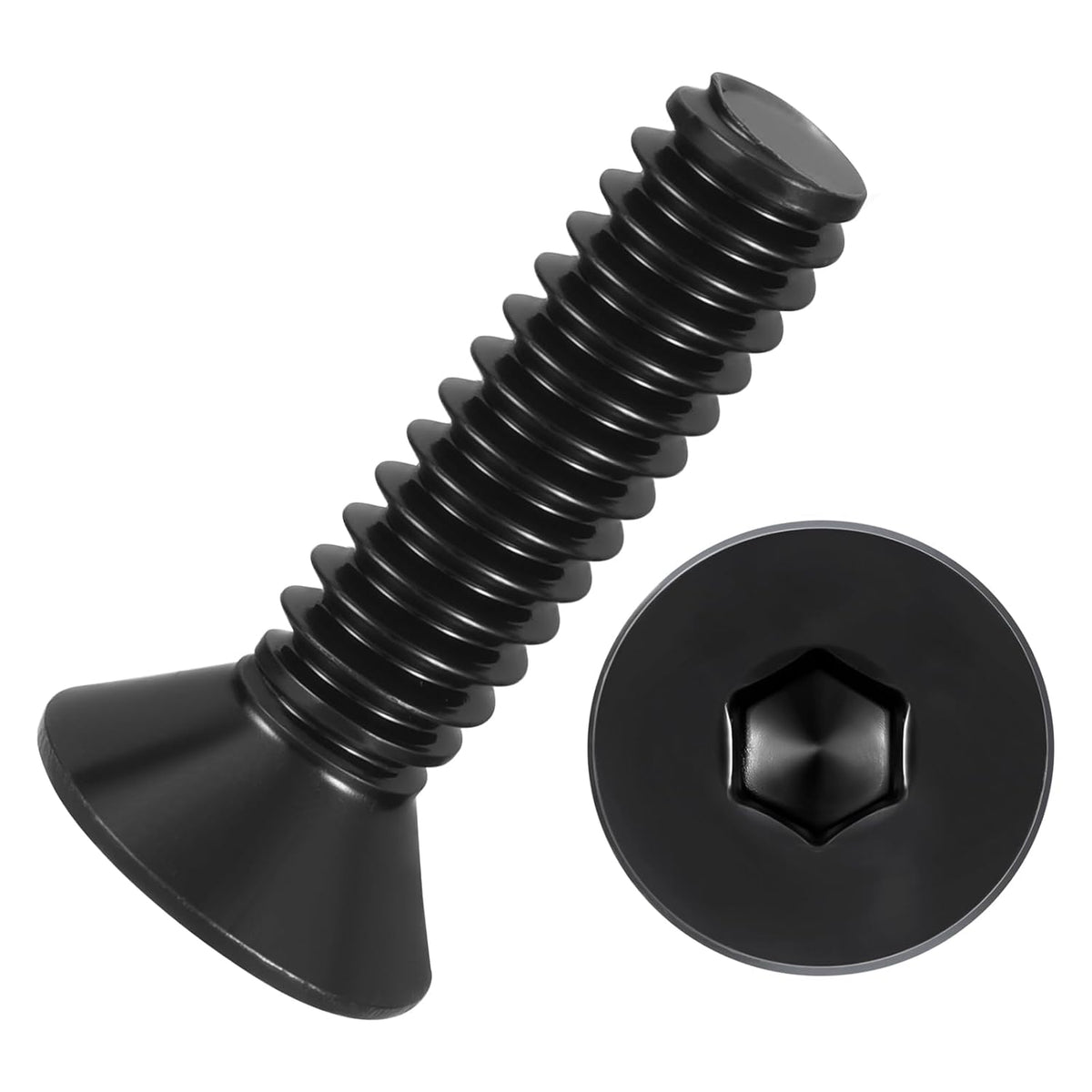 100Pcs #10-32x3/4 Flat Head Socket Cap Screw Countersunk Bolt