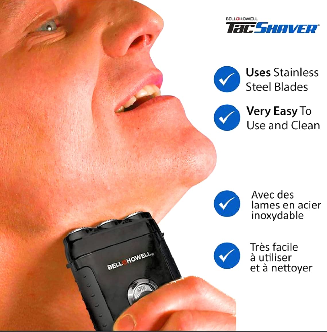 TACSHAVER Moustache and Beard Trimmer, Shaver Seen On TV (Regular)