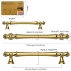 10 Pack Zinc Alloy Vibrant Brushed Moderne Brass Cabinet Pulls 5"