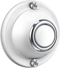 Door Bell Button, Round Metal Doorbell Button Wired Lighted Up LED Door Buttons Replacement Solid Iron Doorbell for