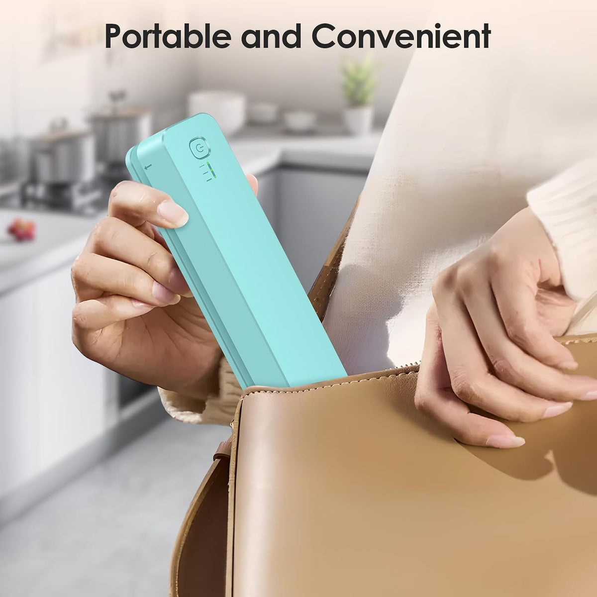 Bag Sealer, 3000mAh Rechargeable Mini Bag Sealer with 6.2" Heating Strip, Heat Seal Portable 3 Adjustable Gears Quick