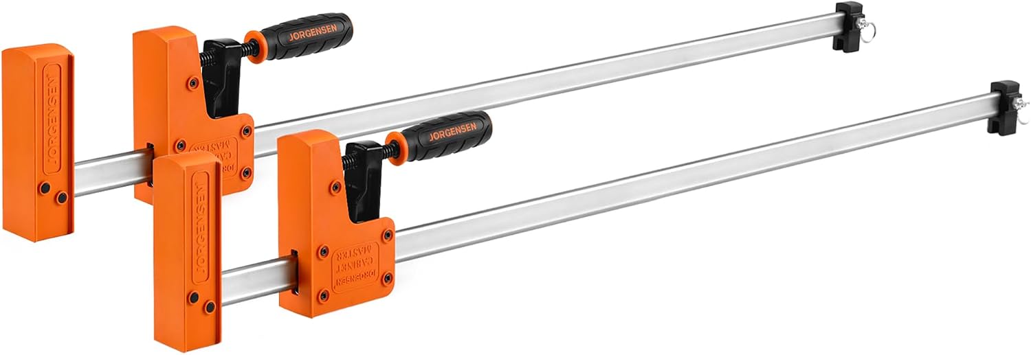 30-inch Bar Clamps Set, 2-pack Cabinet Master 90° Parallel Clamps | Steel Jaw Bar Clamps for Woodworking, 1500 lbs