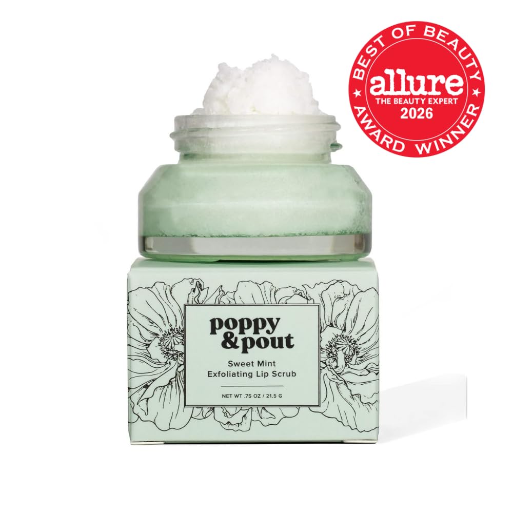 Natural Lip Scrub, Moisturizing Sugar Scrub for Dry Lips, Lip Scrubber Exfoliator with Essential Oils Smooths and