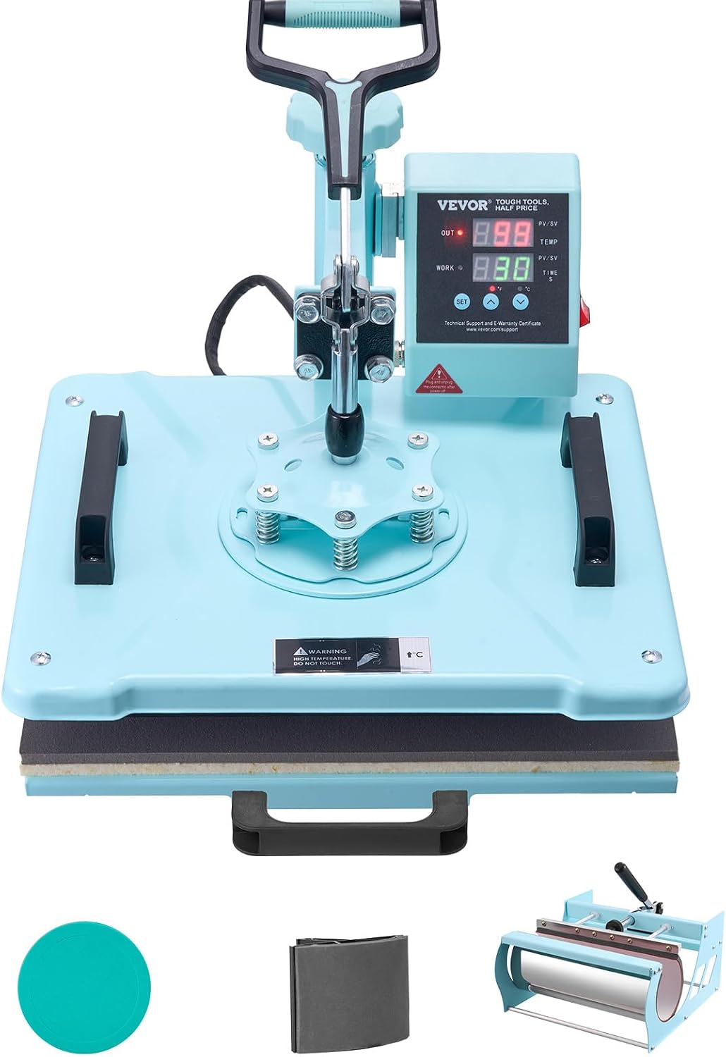 Heat Press Machine, 12 x 15 inch, 5 in 1 Heat Transfer Machine with 30 oz Tumbler Press, 360° Swing Away T-Shirt