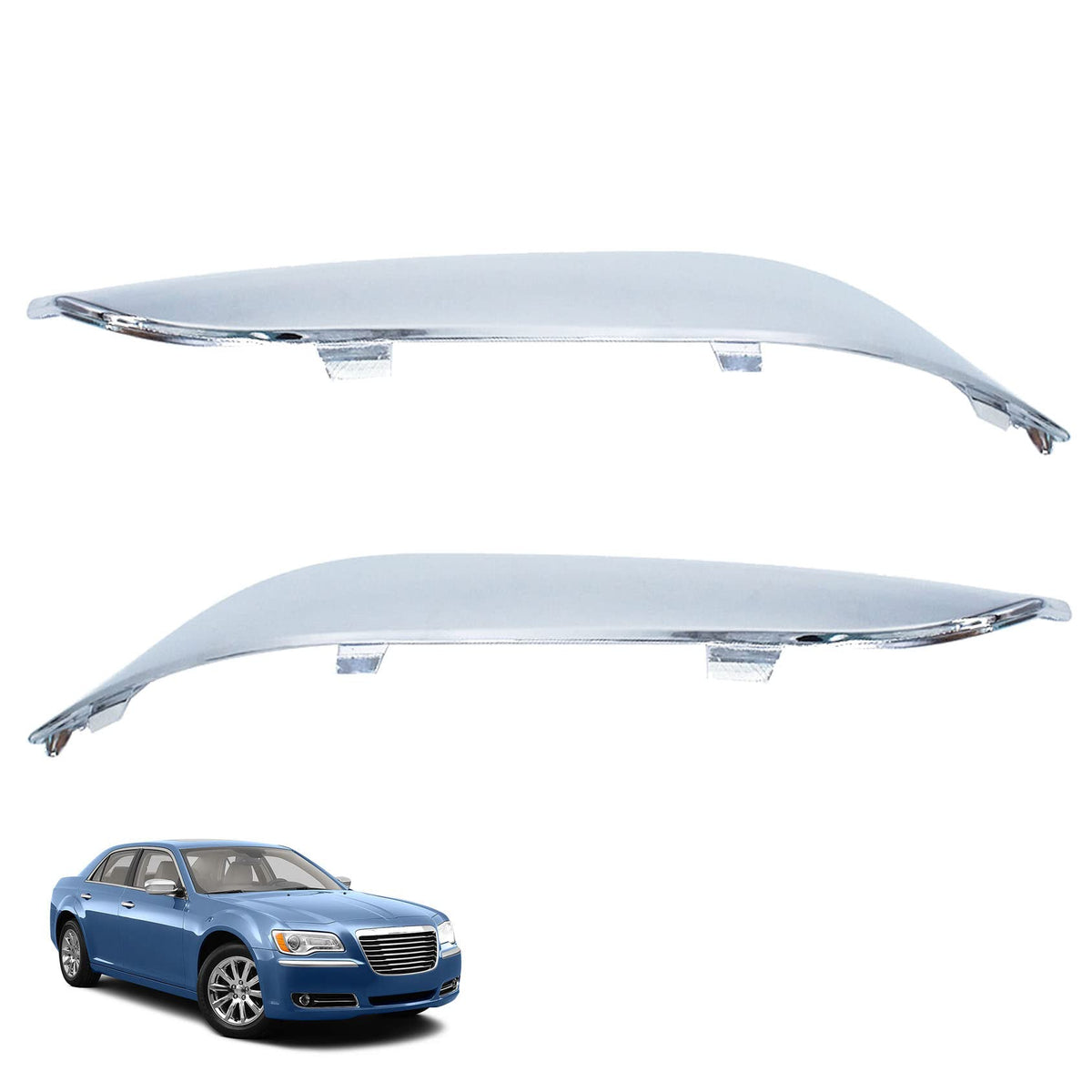ANTUKO 2PCS Front Bumper Molding Replacement for 300