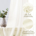 2 Panels Wedding Arch Draping Fabric Ivory Sheer Drapes