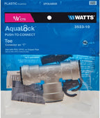 Watts AquaLock Plastic Push-to-Connect Union Tee 1/2" x 1/2" x 1/2" CTS